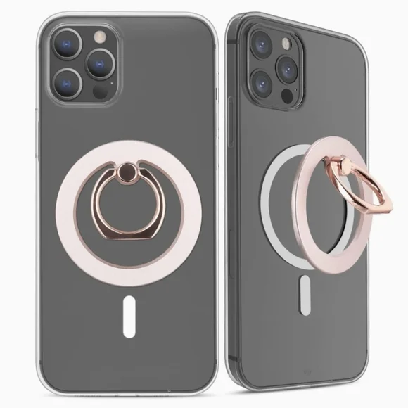 MagSafe Phone grip Holder Kickstand Phone Grip Finger Ring Grip Rose Gold - Picture 3 of 7